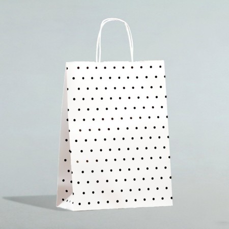 Crafts, white, “polka dots”, 32 x 24 x 10.5 cm