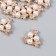 Decor for creativity plastic, rhinestones "3 pearls with leaves" set of 15 pcs 2x2 cm