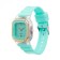 Women's watch, 4.1 x 4.1 cm, silicone strap, turquoise