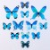 Set for decorating "Butterflies", 12 pcs, blue color