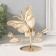 Summary for 1 candle metal d = 4 cm "butterflies in the field" gold 7.7x14x16 cm