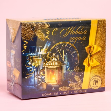 Gift set "Happy New Year": tea 50 g, sweets 110, Brownie cookies 120 g.-14