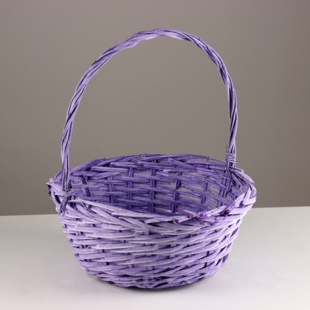 A set of baskets of 3 pcs, d38x17xh42 cm, lilac, willow-2