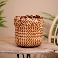 Wicker basket, from bamboo 20x20x25 cm