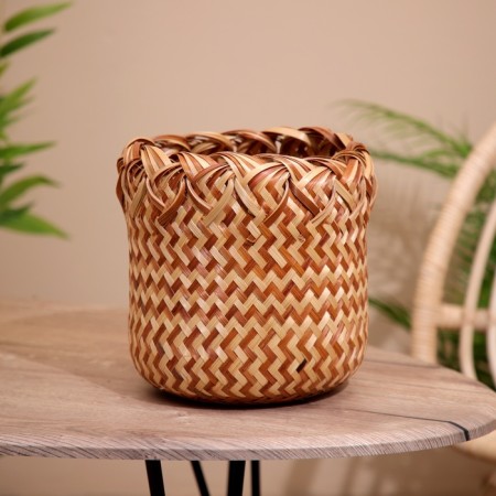 Wicker basket, from bamboo 20x20x25 cm
