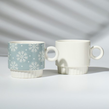 New Year. A set of mugs from ceramics "Miracles!", 250 ml, 2 pcs-5