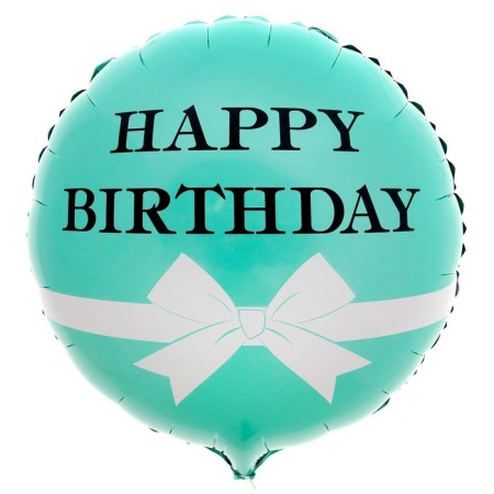 Foil ball 18 "HBD Bow" circle-1