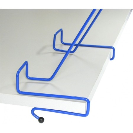 Book stand, metal, for a desk up to 20 mm thick, blue-2