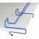 Book stand, metal, for a desk up to 20 mm thick, blue