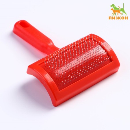 Pucodserka semicircular medium with drops, 10 x 13 cm, red