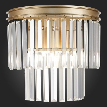 Sconces st. SL1624.201.02. Ercolano. 2x40 watts, E14, 29x32 cm, Shampan-2