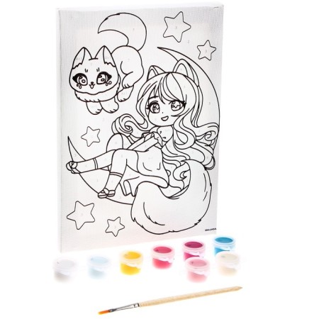 Picture on numbers for children "Princess on the Moon", 21 x 15 cm-2