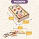Domino wooden "Fruits and berries" 28 chips 50x25 mm