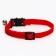 A cat collar with a bell, 30 x 1 cm, polyester, red