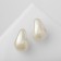 Earrings plastic "drop" smooth mini, white color