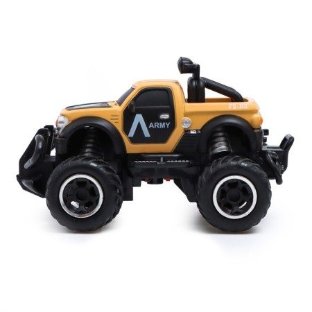 The radio -controlled “Army” jeep works on batteries, sand color-1