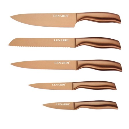 Lenardi knife set, on a stand, 5 items-1