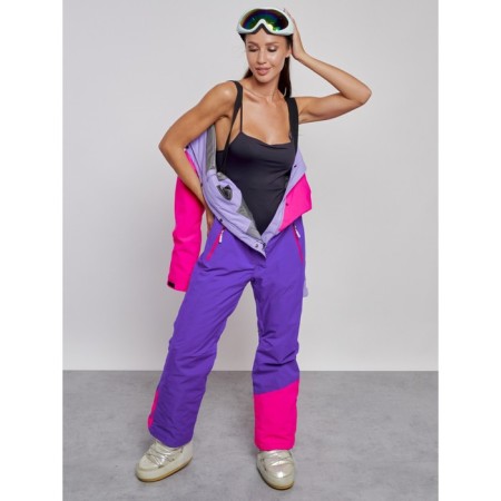 Combineson ski female winter, size 48, purple color-4