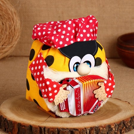 Charm - Brownie "Sanya with an accordion", h = 20 cm-1