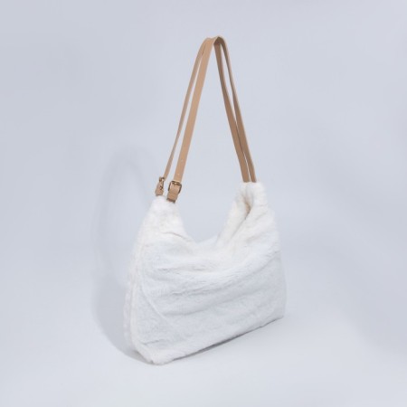 Сумка-мешок на молнии, цвет белый-1