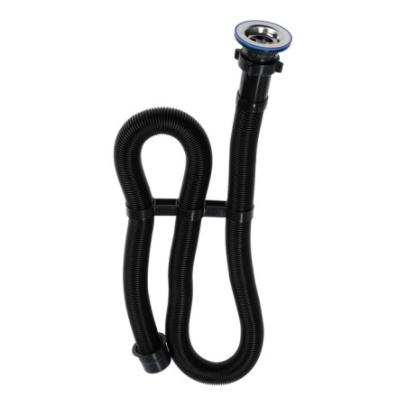 Hofrosiphon ORIO AS-30122, 1 1/2 "x40 mm, with a stainless grill d = 70 mm, l = 1500 mm, black