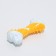 Two -layer toy (hard and soft plastic) "bone", 12 cm, yellow