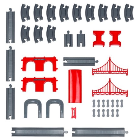 Railway for children "My City", 70 items, on batteries-4