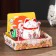 Plastic pendulum from the solar battery "Cat Mani-Neko with flowers" White 8x10x6 cm