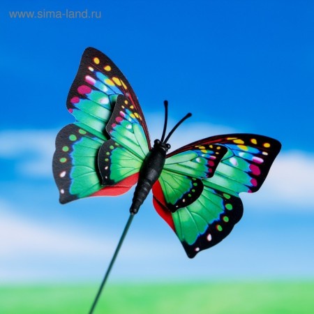 Plug for indoor plants "Butterfly" 6x7cm, 25cm, mix / packing 50pcs, price per pcs