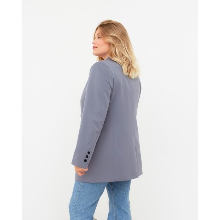 Jacket women's double-breasted Mist Plus-Size, size 58, color gray-blue-2