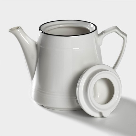 The porcelain teapot Magistro "sea breeze", 850 ml, white color-2