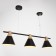 Chandelier 1066/3bk e27 60W black 90x20x90 cm Bayerlux