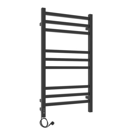 Two electric heated towers Laris Astor ChKCh9, 350x700 mm, 9 crossbars, left, black-1