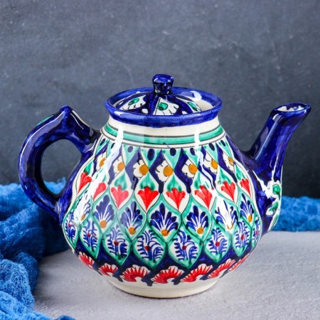 Rishtan ceramics "Patterns", 1600 ml, blue mix