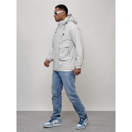 Male spring jacket, size 54, light-gray color-5