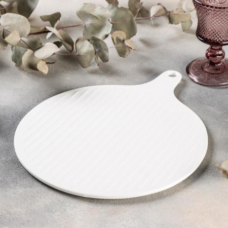 Porcelain dish for submitting Magistro "Blanche. Grill ", d = 30.5 cm, white color-1
