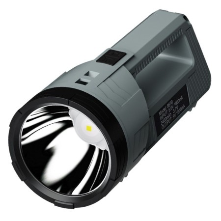 Flight battery flashlight, 2400 mAh, 20 W, COB, USB, charge indicator