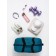 Road bag, textura, large size, turquoise color