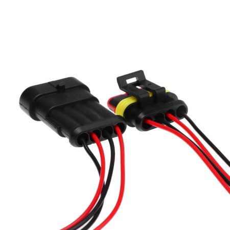 Car connector, hermetic plug-grin dj7041-1.5-11/21, 4 contacts, set 2 pcs-2
