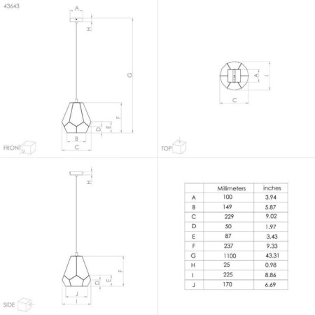 MARDYKE chandelier, 1x40W E27-2