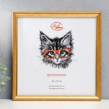 Photo frame plastic 25x25 cm, aged gold (plastic screen)
