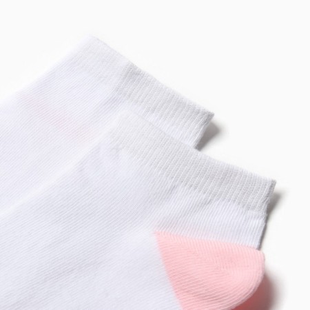Women's socks shortened, white/pink color, size 25-27 (38-42)-1