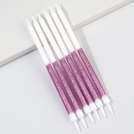 Candles for the cake "On your birthday", pink, 6 pcs.-1