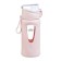 Water bottle, 400 ml, 19.5 x 7 x 5.2 cm, glass, pink