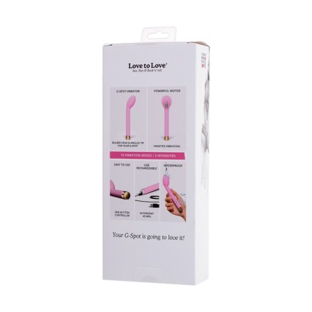 Unrealistic vibrator Love to Love for a G OMG point, silicone, pink color, 17 cm-12