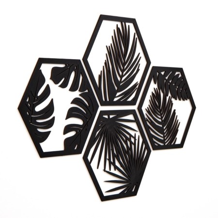Nast -wall decor, a panel for an interior made of wood "Paporotnik", 4 modules 22 x 19 cm-6