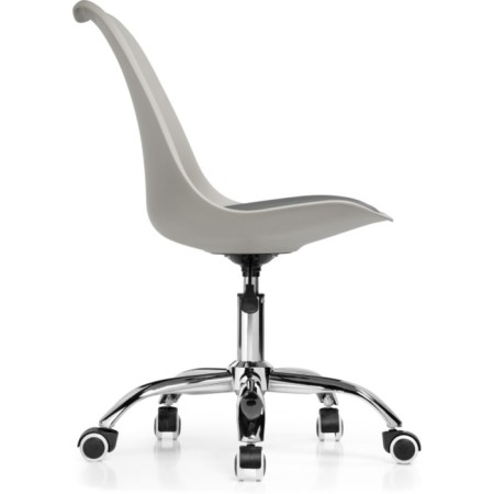 Computer chair Kolin Metal/Eco -leather/plastic, chrome/gray 49x56x79 cm-2