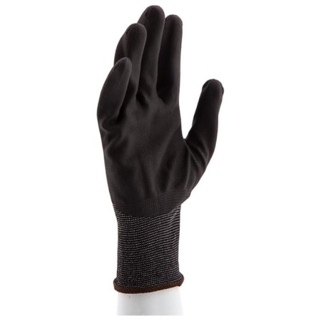 Knitted garden gloves, knitting class 15, with polyurethane coating, size 9, Sibrtekh