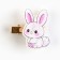 Hair hairpin “Bunny”, 2.5 x 3 cm