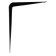 Bracket, 200x150x0.8 mm, black, 1 pc.